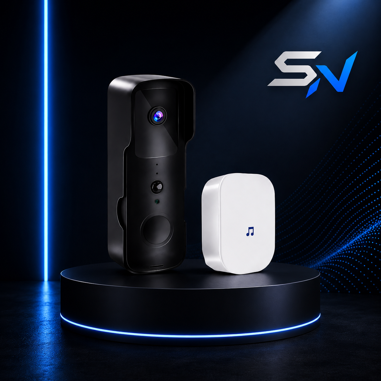 Sonerie video FULL HD cu alarma si control din telefon SpyNow