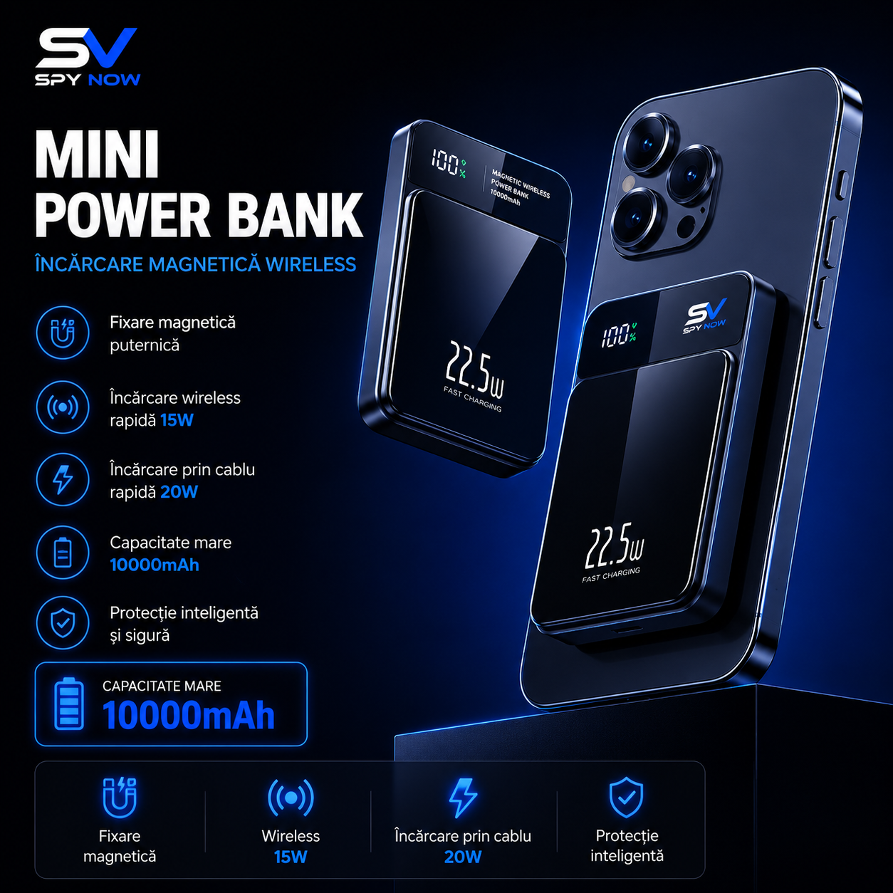 PowerBank Magnetic Slim SpyNow